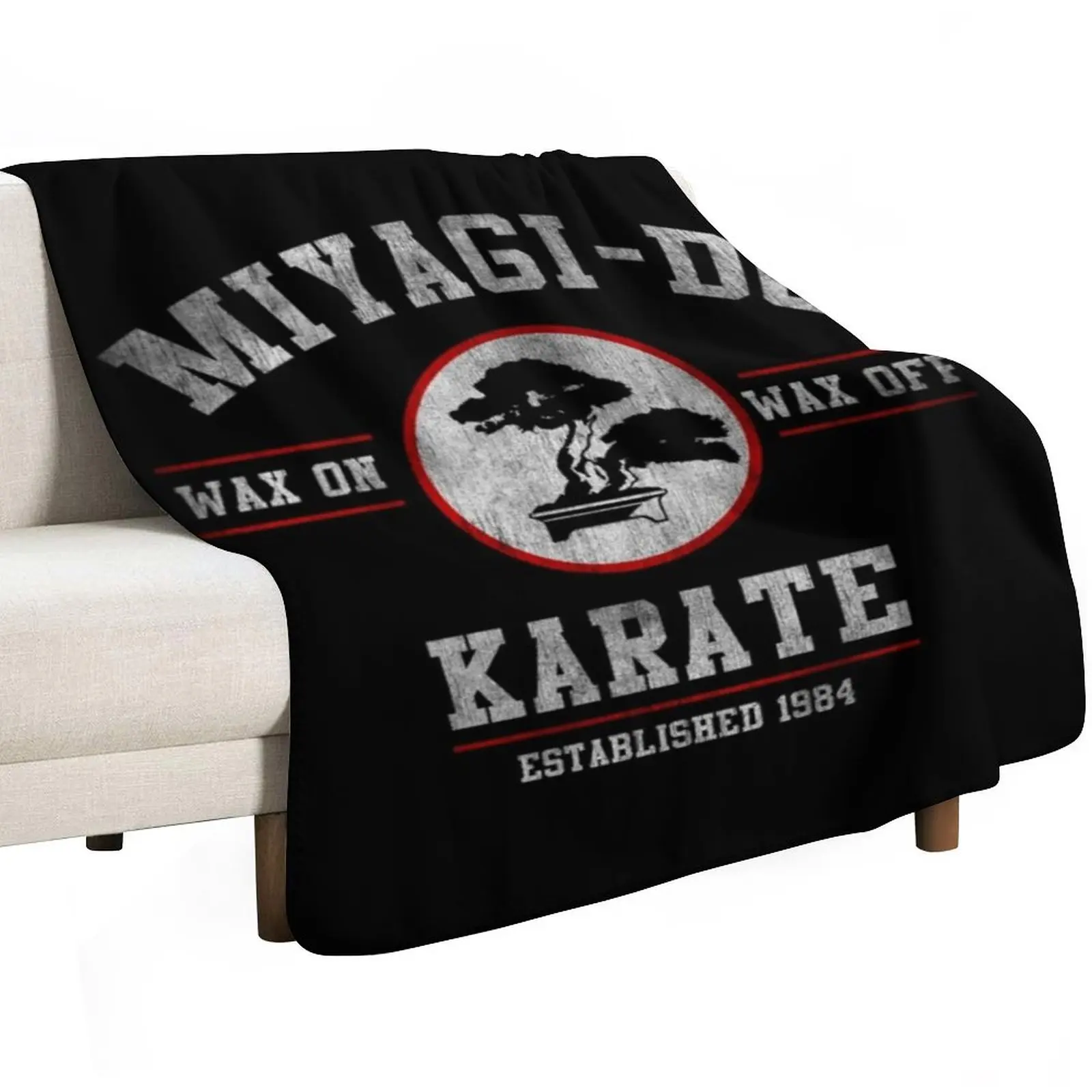 Karate Kid T-ShirtMiyagi Do Karate Kid Wax On Wax Off Throw Blanket Polar Beach Comforter christmas gifts Baby Travel Blankets