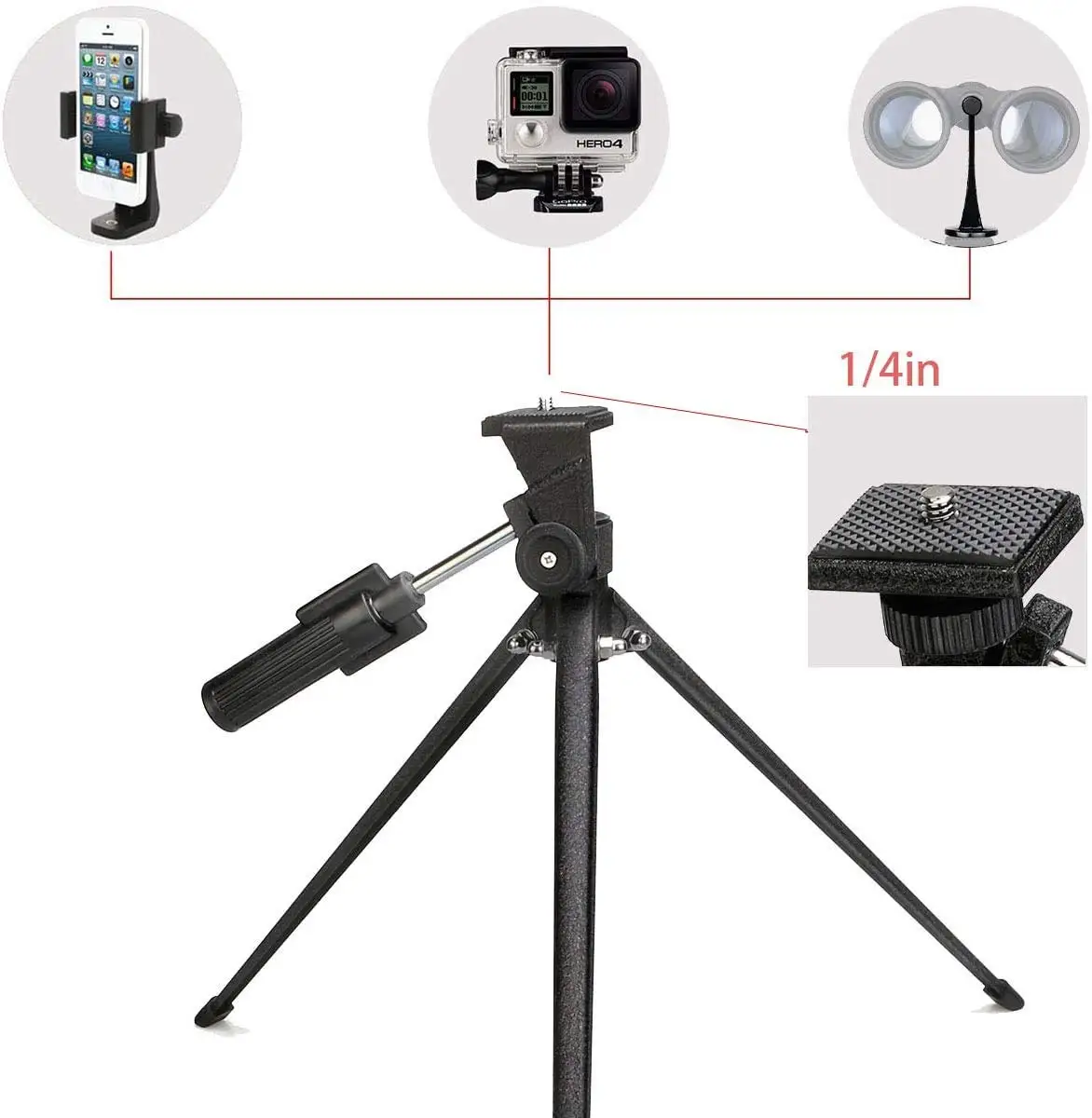 Imagem -05 - Svbony Sv153 Tripé de Mesa Portátil Mini Leve de Alumínio Ajustável para Viagem com Câmera Monocular Sv13 Sv28