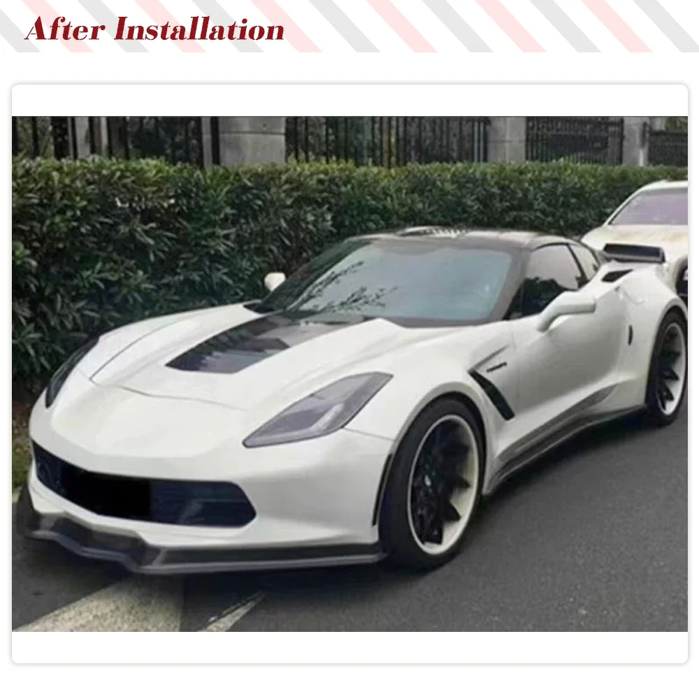 

For Chevrolet Corvette C7 Corvette Z06 Z51 2014-2017 Carbon Fiber Side Bumper Extension Skirt Auto Racing Car Styling Body Kits