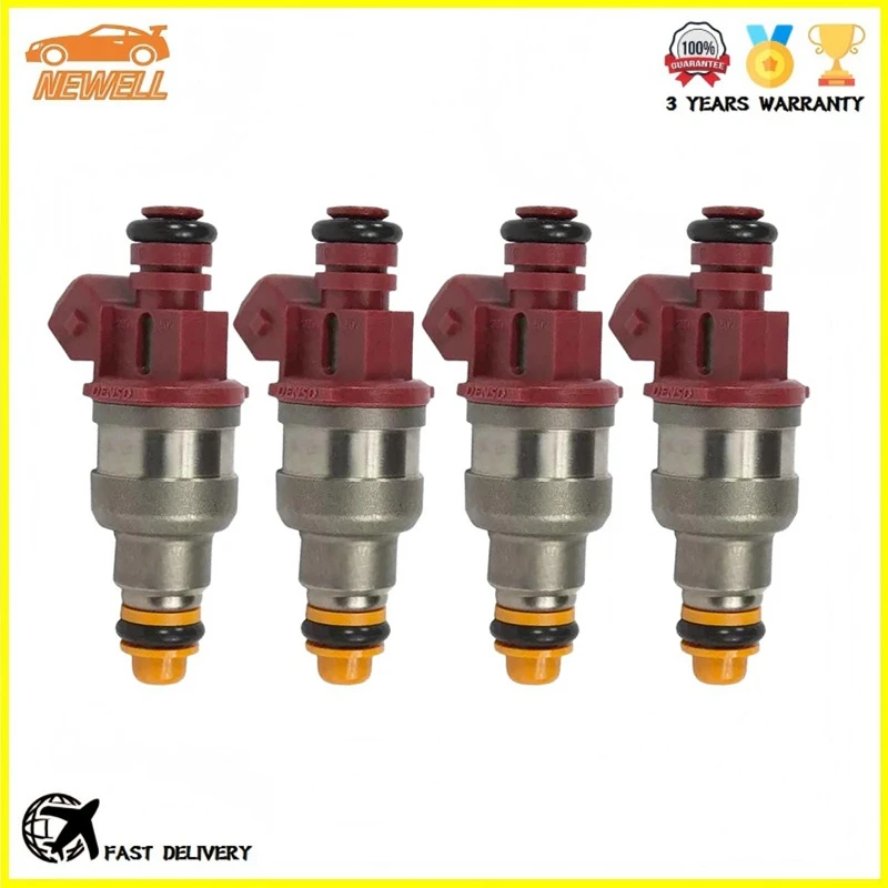 

4pcs F57Z9F593B F57E-B2C 195500-2851 ZZM313250 FJ229 ZZM3-13-250 Fuel Injector For 1995-1997 Ford Ranger For 1994 Mazda B2300
