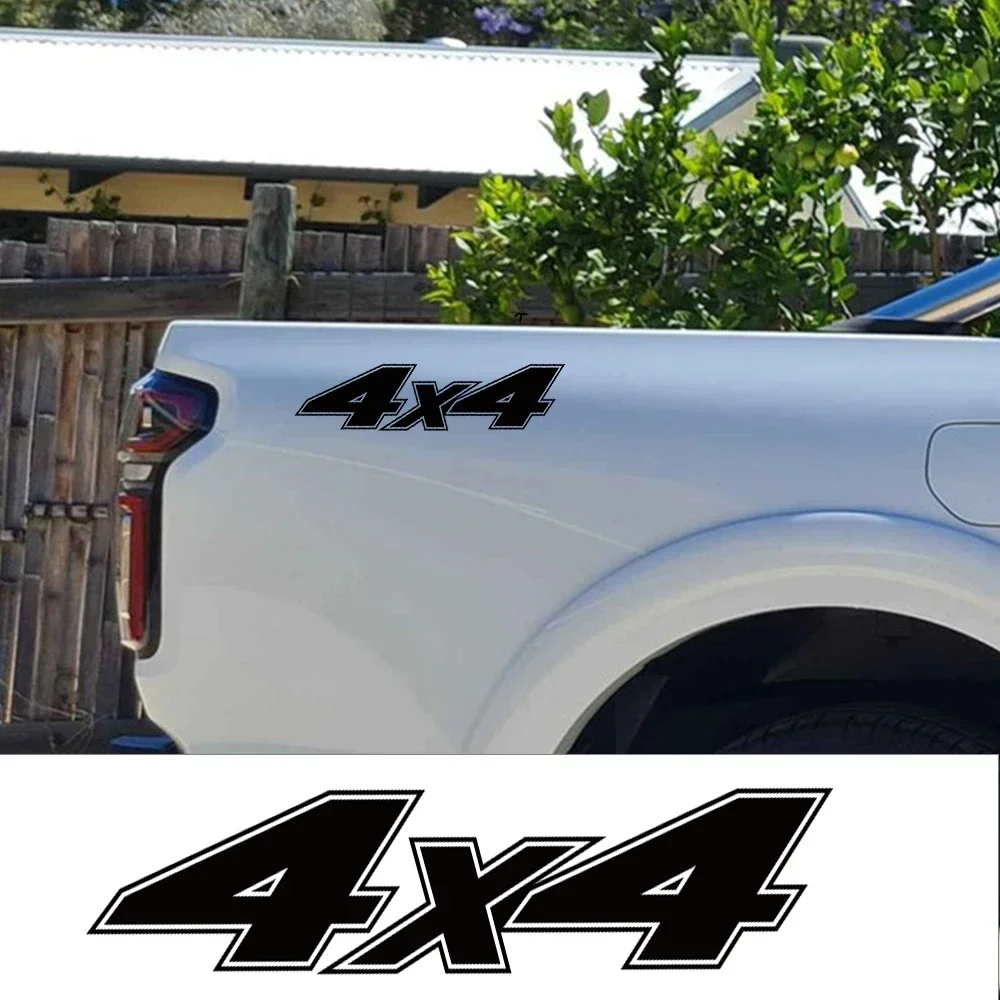 

Car sticker 2Pcs door side decal pickup rear door decoration 4x4 vinyl membrane cover PVC waterproof and sunscreen 15cm