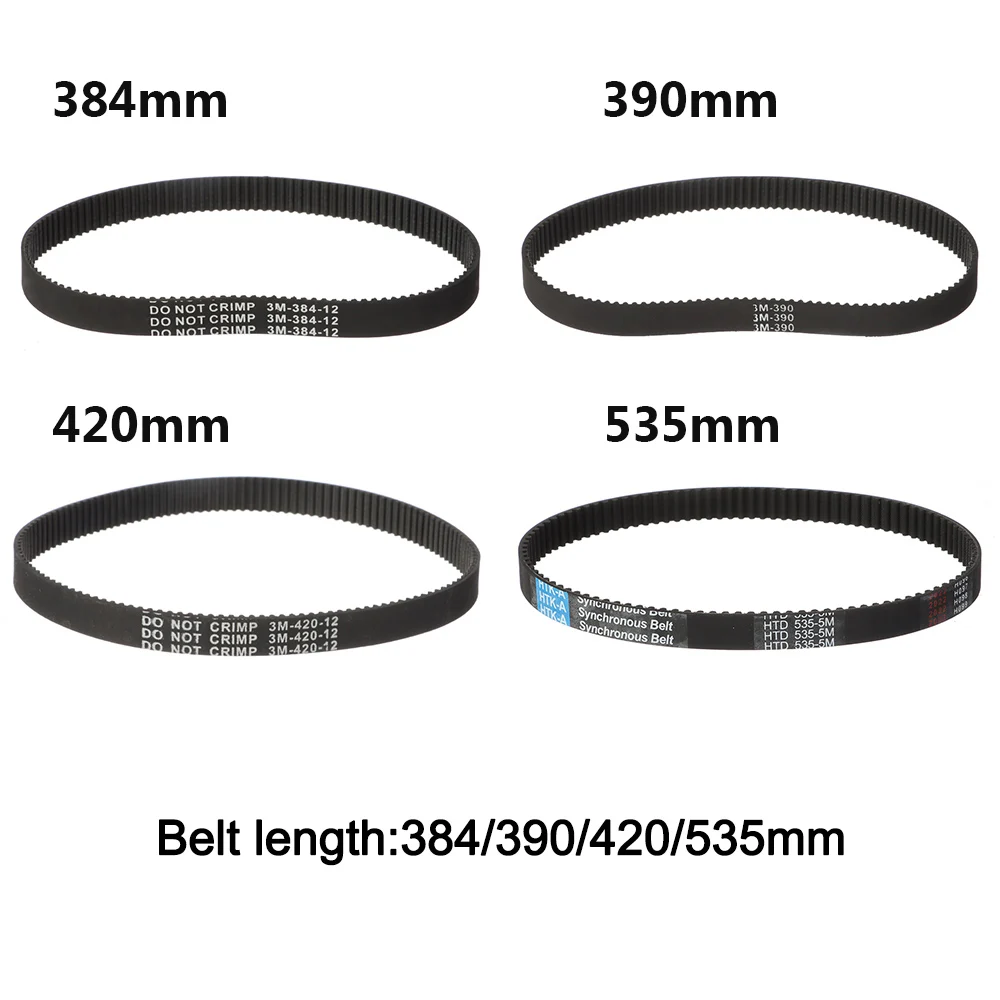 Electric Scooter 3m 384 12 Transmission Belt Timing Belts HTD 3m-384-12 5M-535-15 Rubber Black Drive Stripe E-scooter