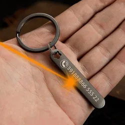Anti-lost Keychain Personalized Customized Keyring for Car Phone Number Name for Men Women Gift Key Chain Car Keychain