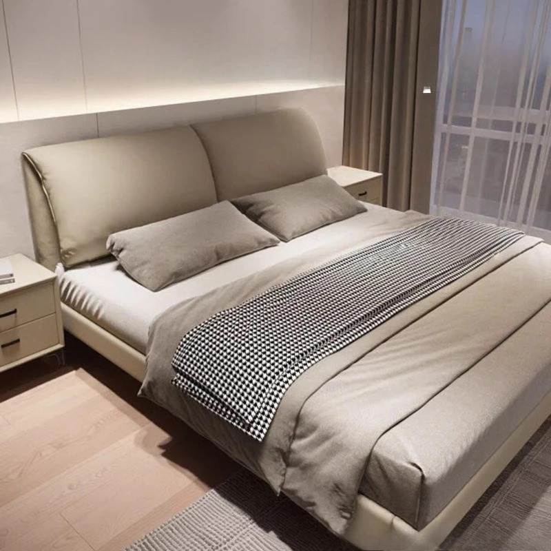 

European Simple Bed Modern Bedroom Sleeping Single Girls Double Headboards Bed Design Luxury Letto Matrimoniale Unique Furniture
