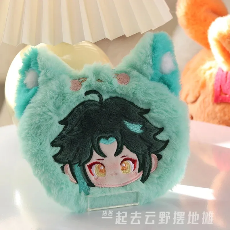 Anime Genshin Impact Xiao Cute Cat Ear Cartoon Soft Coin Purse Wallets Game Headset Storage Card Bag Gift