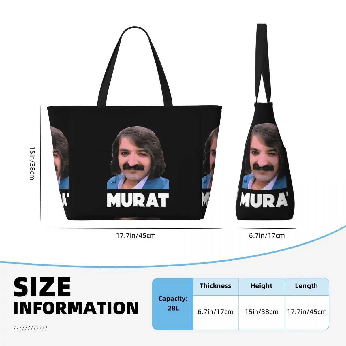 Murat Erdem Erdemin Turkish Winker Beach Tote Bag Sport Gym Yoga Duffle Large Tote Bag Women Travel Bag Fitness bag