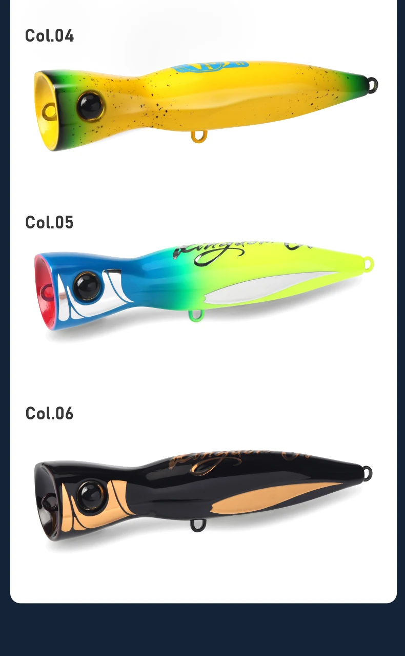 KINGDOM GT Angelköder Topwater Popper 60g 85g 160mm 185mm Salzwasser Thunfisch Blaufisch Künstlicher Meeres-Bootsangelköder Harter Köder – Detail 11