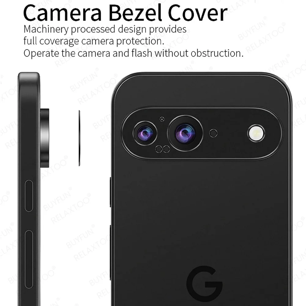 Casing pelindung layar kamera logam campuran aluminium 3D, untuk Google Pixel 9 Pro XL Film stiker penutup lensa logam untuk Pixel9 9Pro 9ProXL 5G