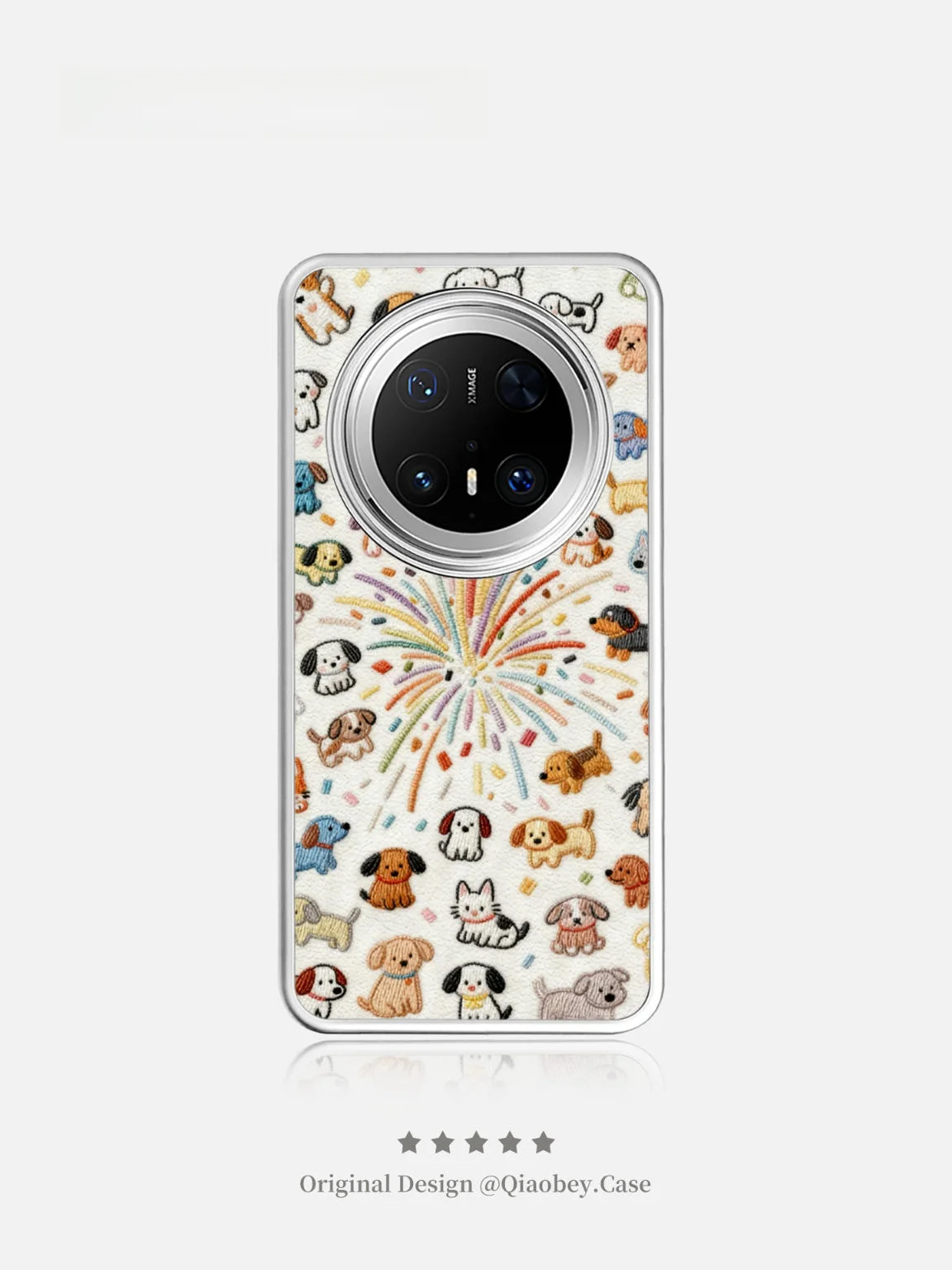 

Jiabeiyao Mate 80 pro Max Cartoon Dog Firework Female Special Leather Protection Case Simple Original Design