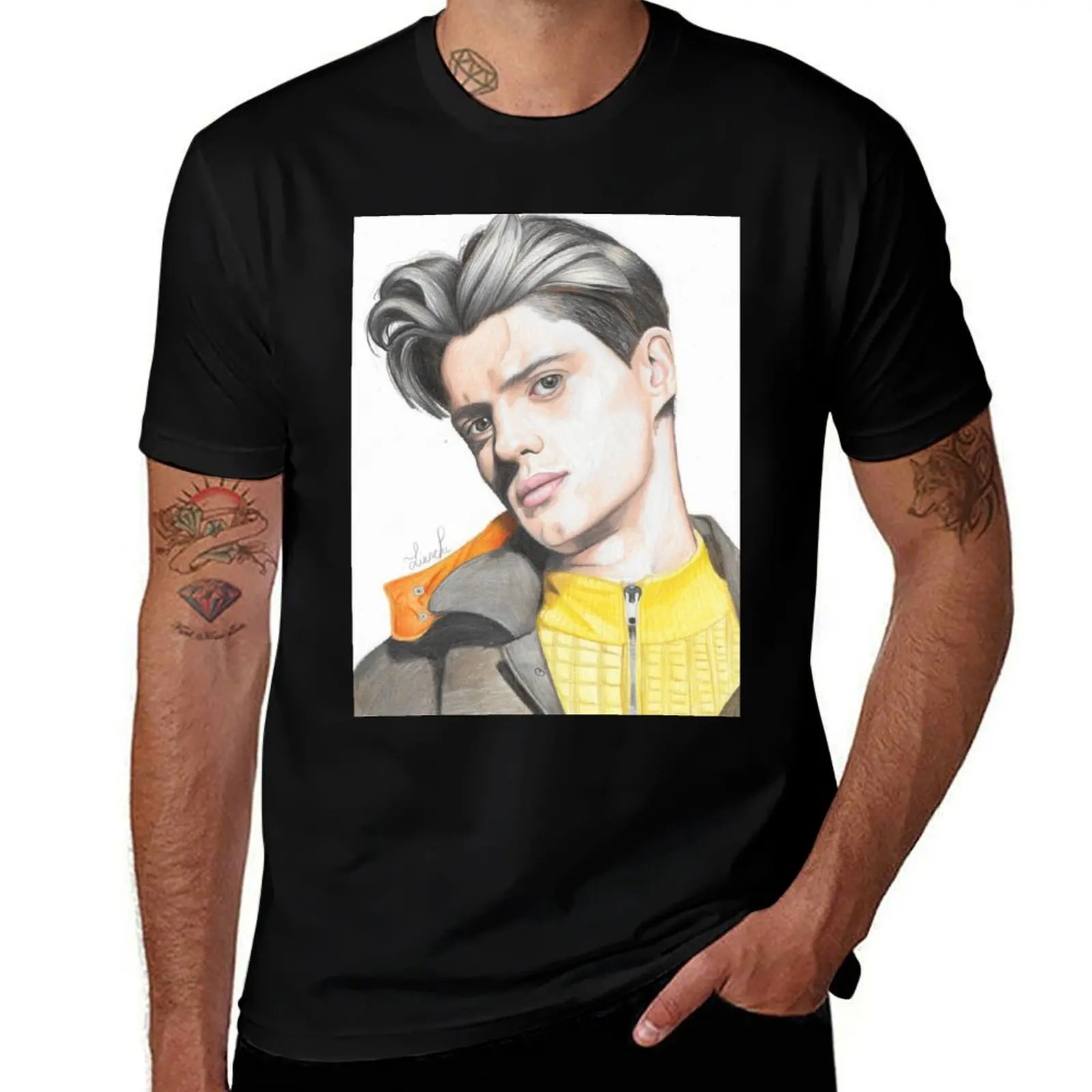 

Jace Norman - Vulkan Traditional Drawing T-Shirt graphic tee shirt aesthetic clothes mens plain t shirts