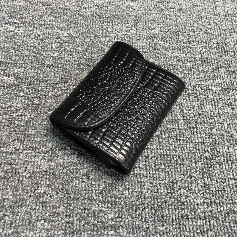 ヘッドレイヤー-牛柄柄のカードケース。男女兼用。クレジットカード用ファスナー付きカードカバー。多機能カードウォレット。