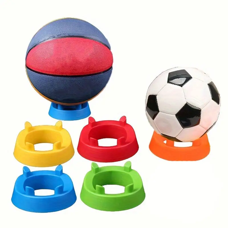 Ball Holder Volleyball Basketball Logo Disc Thickened Large Mouth Football Training Obstacles Ball Storage Base and Display Rack