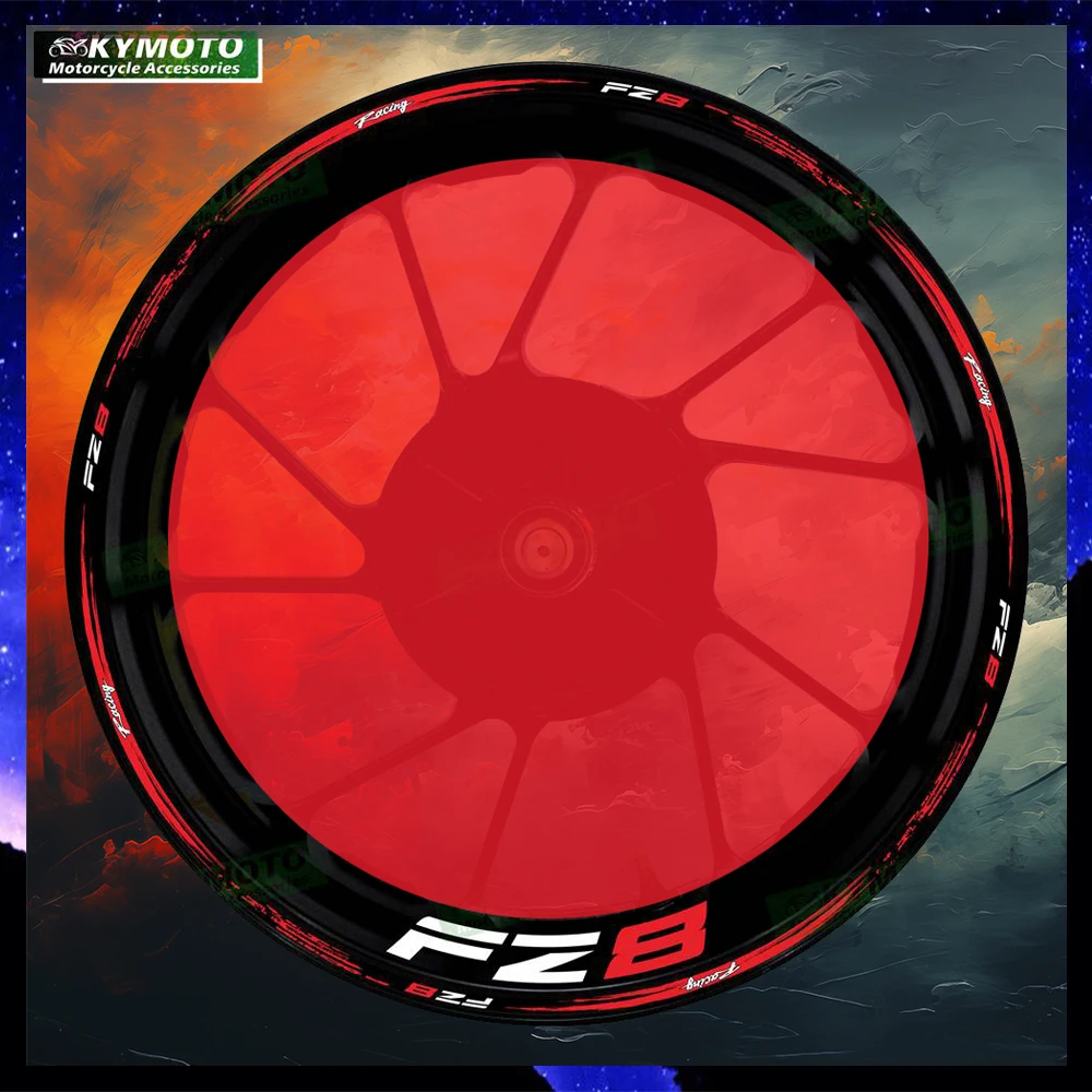 

For FZ8 FZ 8 motorcycle accessories 17 inch front and rear wheel stickers modified reflective wheel rim stickers decoration