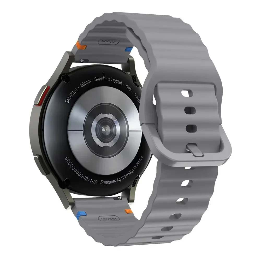 22 mm 20 mm Uhrenarmband für Huami Amazfit BALANCE Band GTR 4 2 2E GTR3 Pro/GTS 4/2 Mini GTS 3/Bip 3 Pro U S Silikon-Wellenarmband – Detail 27