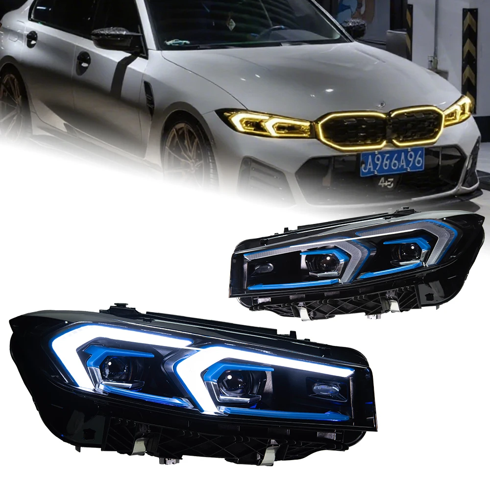 

AKD Head Lamp for BMW G20 G28 LED Headlight 2019-2022 Headlights 320i 3 Series DRL Turn Signal High Beam Angel Eye Projector