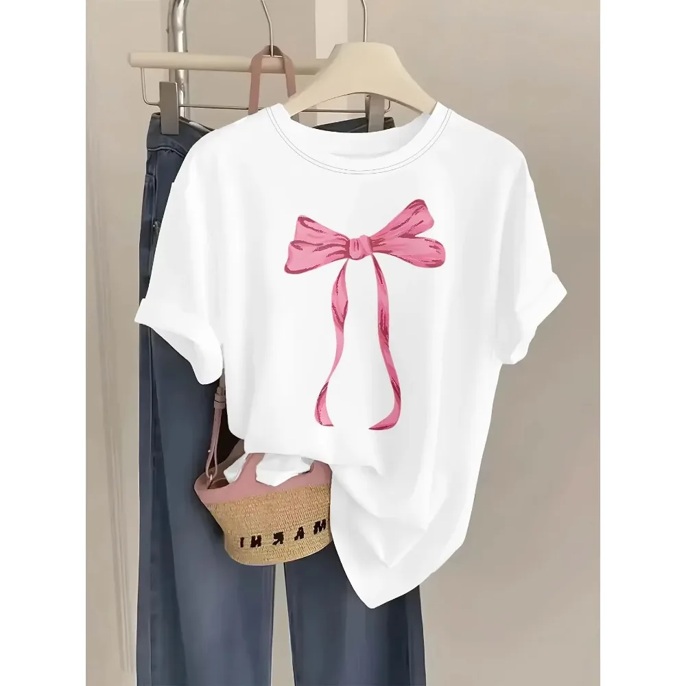 

Women's Graphic Short Sleeve T-shirt Clothing Top, Loose and Casual, Soft and Comfortable Breathable Y2K Top Cotton