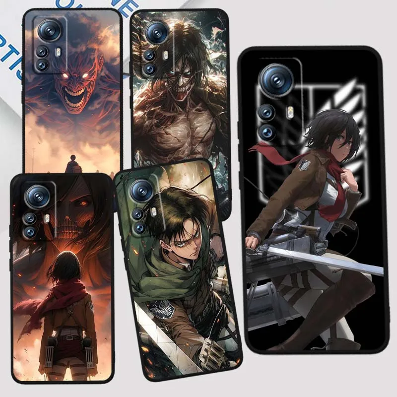 

Anime Attacks on T-Titan For Xiaomi Mi 15 14 13 13T 12 12T 12S 11 11i 11T Pro Ultra Lite 5G Black Soft Cover Phone Case