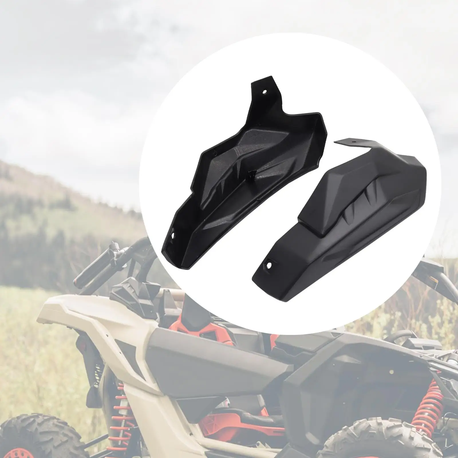 Black ABS C Pillar Protection Cover Guard Plate for Can Am Maverick X3 MAX 2017-2024 Accessories view 3