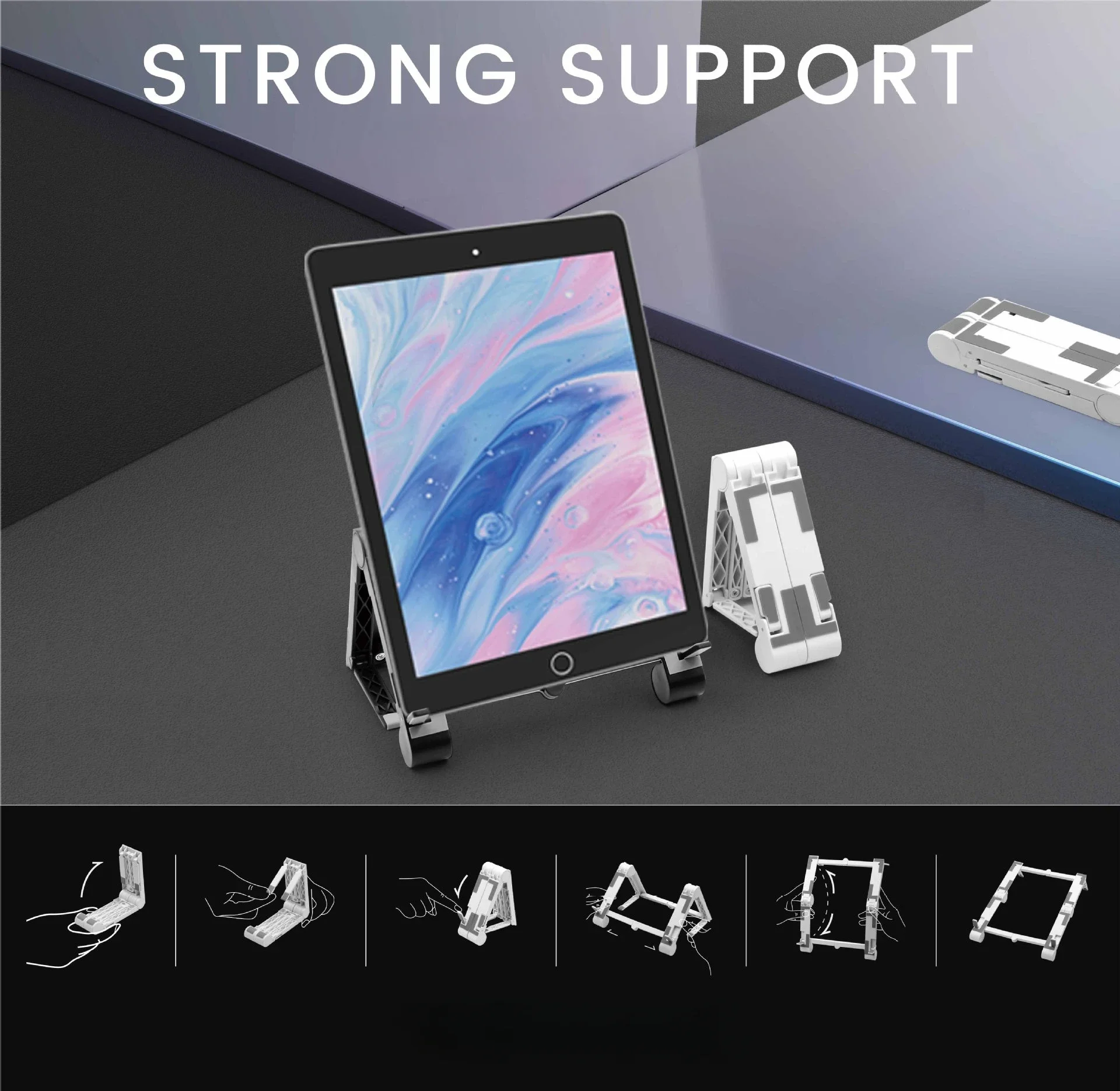 Foldable Laptop Mini Stand for Desk Plastic Notebook Support Keyboard Riser Stands for 10-15.6” Laptops Tablet Phone Holder