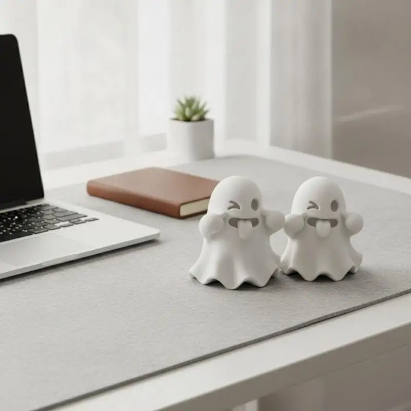 Cute Ghost Mini Figurines Seasonal Halloween Decorations Small Tabletop Ornament for Home Holiday Party Gift