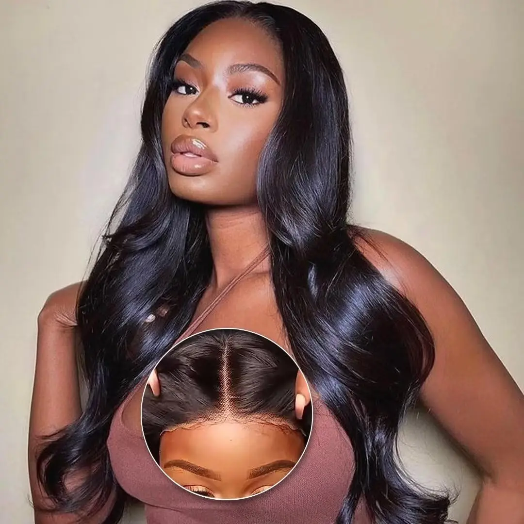 5x5 HD Lace Closure Glueless Wigs Human Hair Pre Plucked Brazilian Virgin Body Wave Lace Front Wigs Human Hair Wig For Women