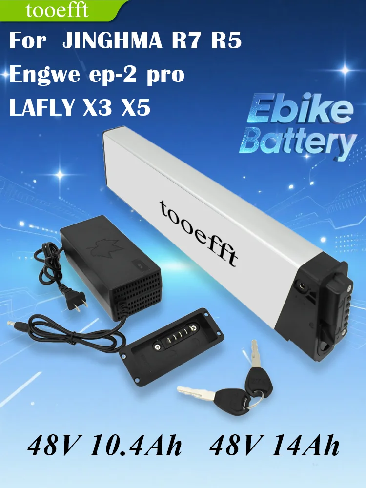 AliExpress tooefft DCH-006 JINGHMA R7 R5 LAFLY X3 X5 Battery 48V 14Ah 12.8Ah 10Ah Batteries for 1000w 800w 750w 13.6Ah 10Ah for 250w Folding Ebikes