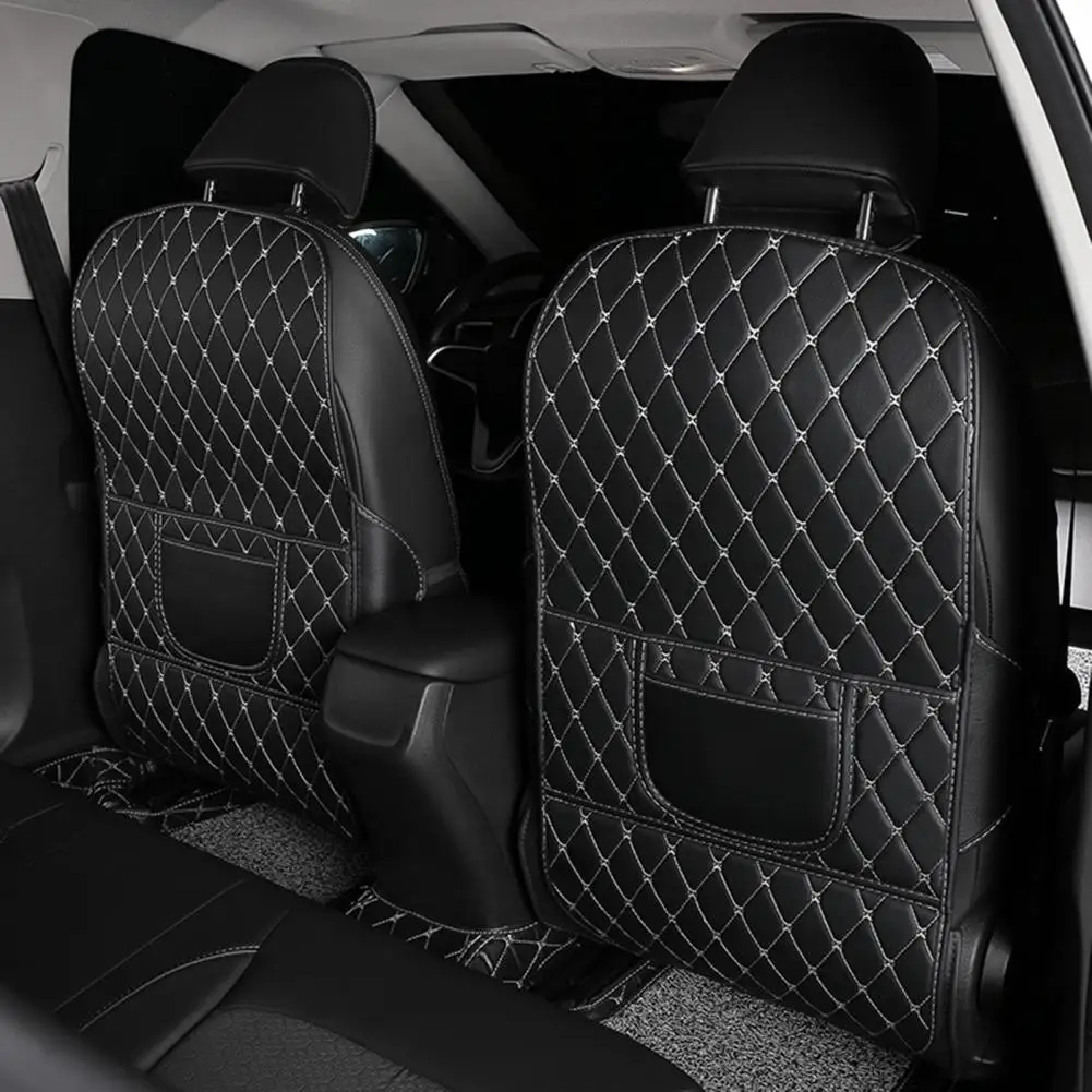 

Car Seat Back Protector Cover Car Seat Back Kick Pad Durable Faux Leather Car Seat Cover Easy Clean Auto Seats Protective Case