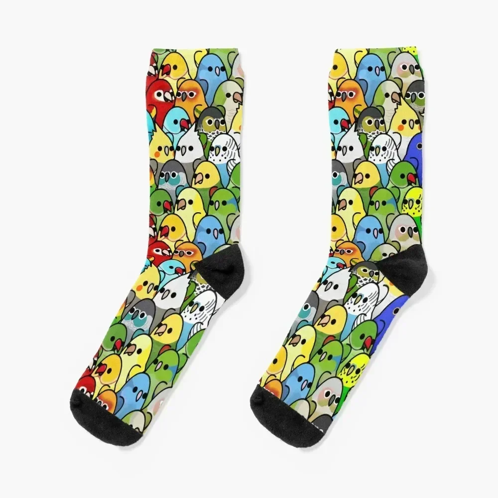 

Too Many Birds! Bird Squad Classic Socks colored designer brand Christmas hip hop Socks Women's Men's