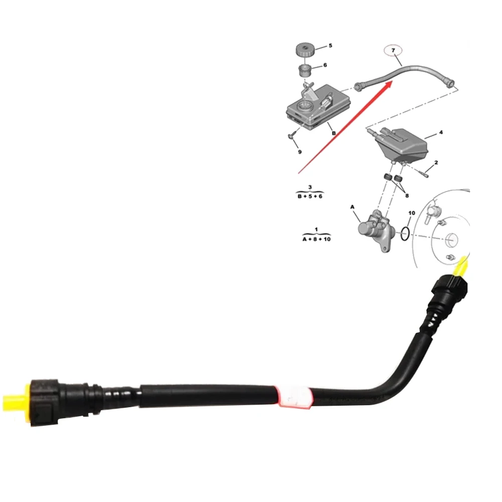 464611 Brake Reservoir Hose Return Pipe for Peugeot 3008 Citroen C4 Picasso/DS5