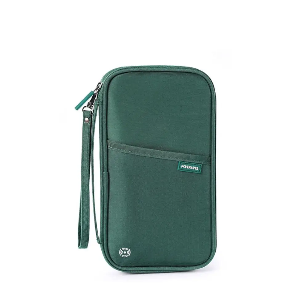 Card Holder Nylon Passport Bag RFID Anti-theft Purse Passport Clip Ticket Holder Airplane Check-in Storage Card Bag