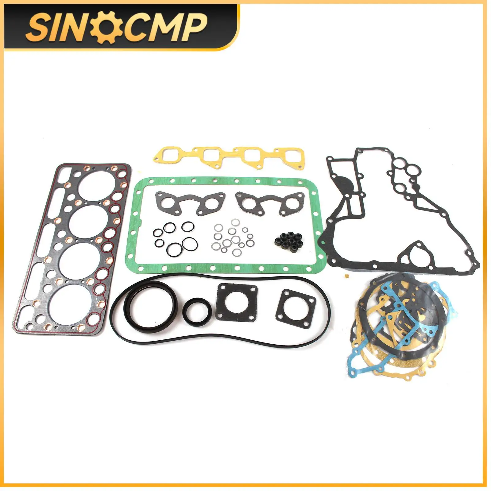 1Set V1702 V1702B Engine Overhaul Gasket Kit 15421-03310 For Kubota KH90 Bobcat 743 733 Excavator Replacement Parts