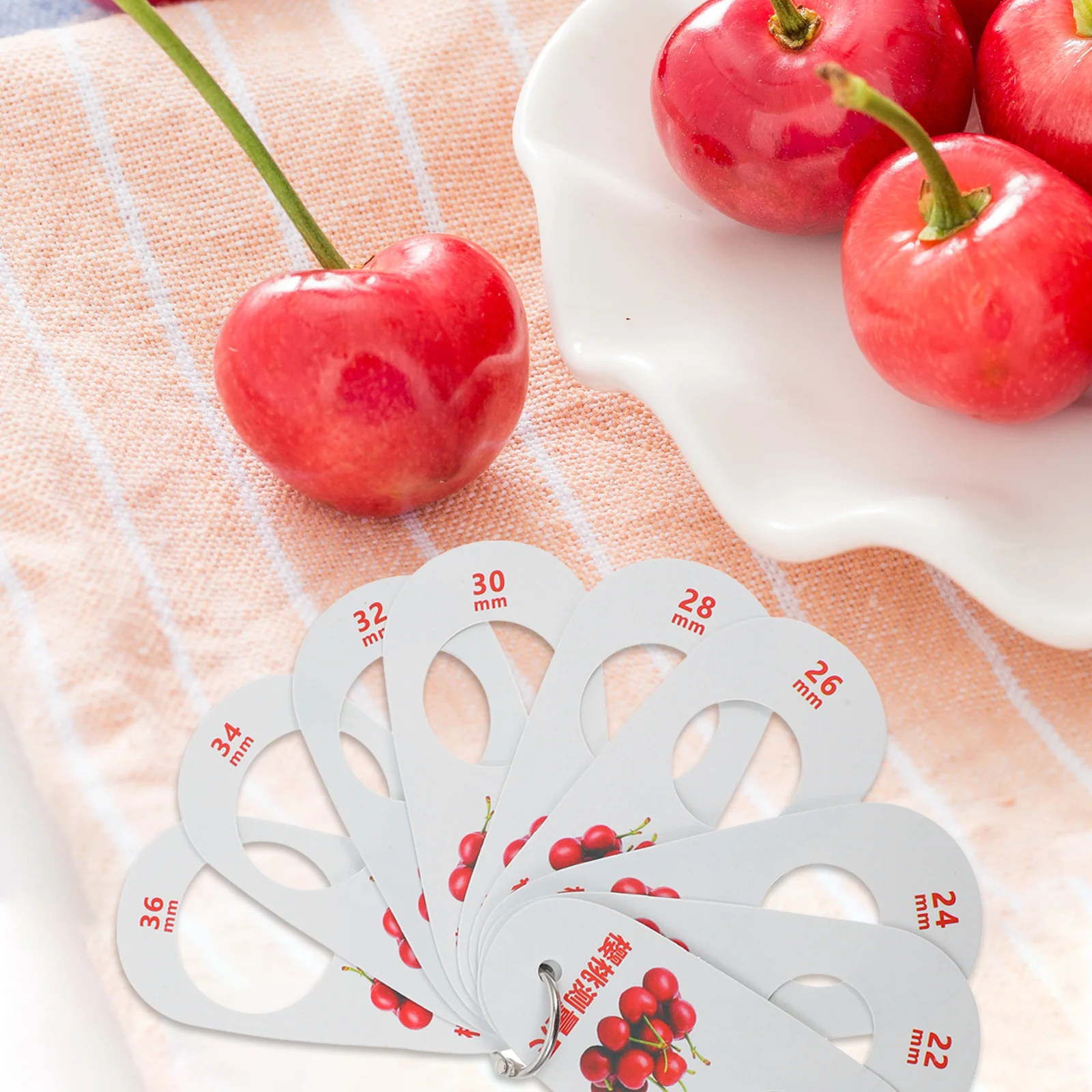 

Cherry Measuring Calipers Standard Size Ruler for Fruit Diameter Measurement Tool High Precision Grading Gauge for Cherry