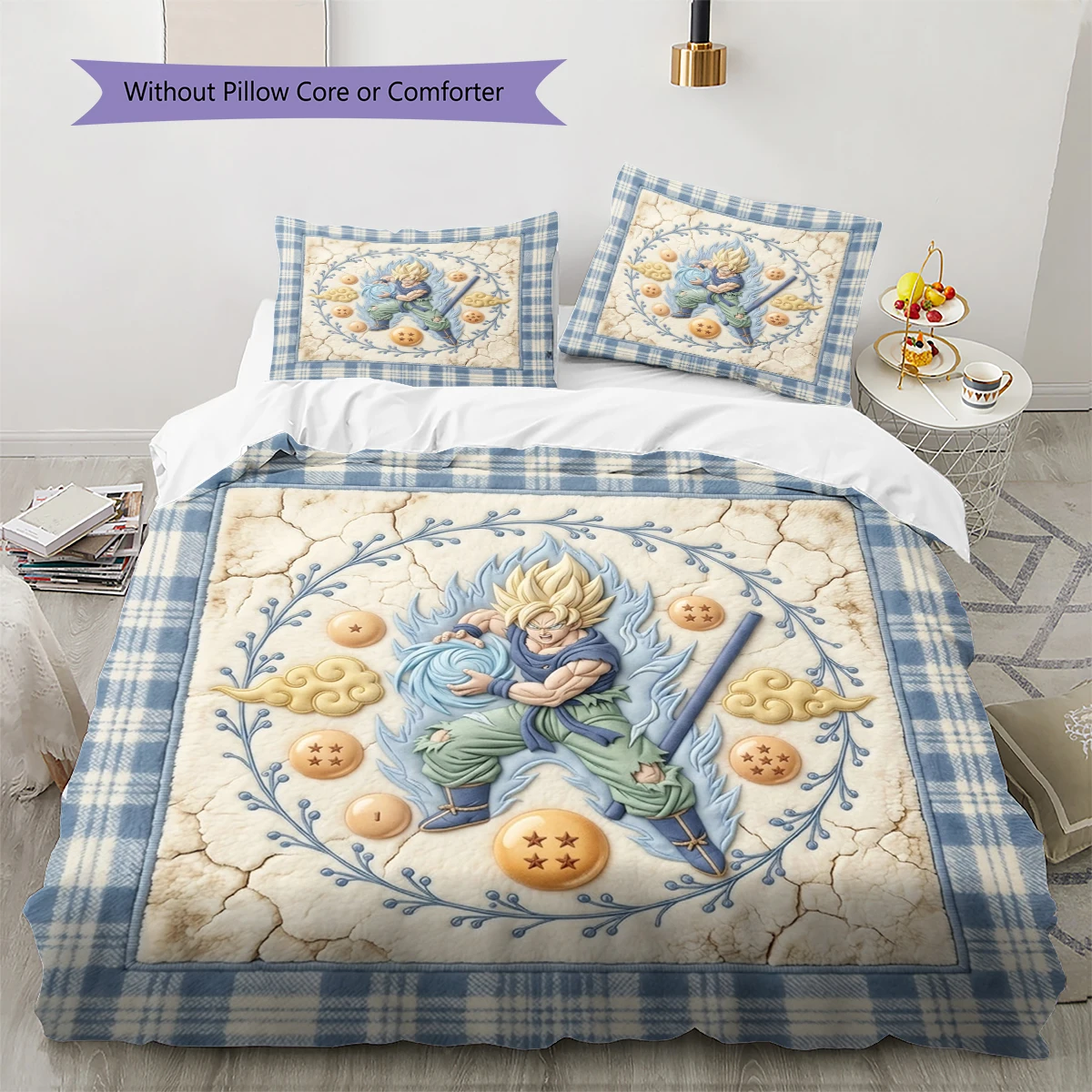 Son Goku DRAGON BALL Soft Comfortable Duvet Cover, Kids Bedding Set Gift,Size Multiple Sizes-HE1
