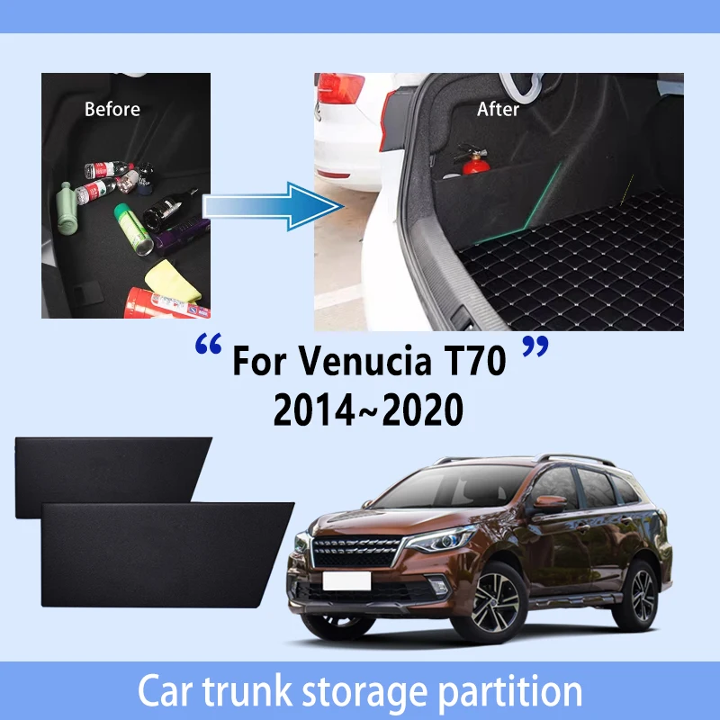 

Car Accessories For Venucia T70 2014~2020 Thickening Trunk Storage Partition Multifunction Storage Auto Interior Parts Organizer