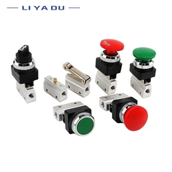 Push Button Pneumatic Mechanical Valve MOV-01 MOV-02 MOV-03 03A Manual Valve Air Switch Control Valve Push Button Momentary