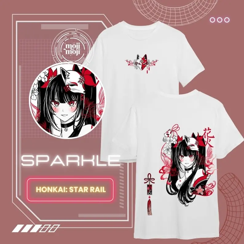 Sparkle Honkai Star Rail Shirt FRONT & BACK PRINT Sparkle Merch  Sparkle theme Merch Gamers t shirt