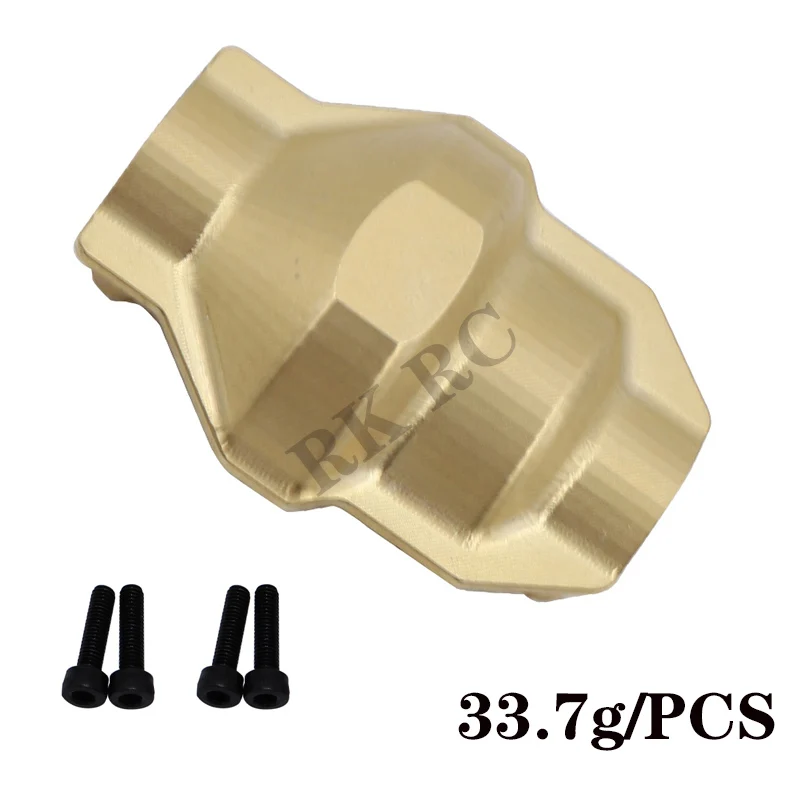 34g Brass Diff Cover Heavy Duty Differential Axle Housing for 1/10 YK4102 YK4103 1/8 YK4082 YiKong RC Crawler Upgrade