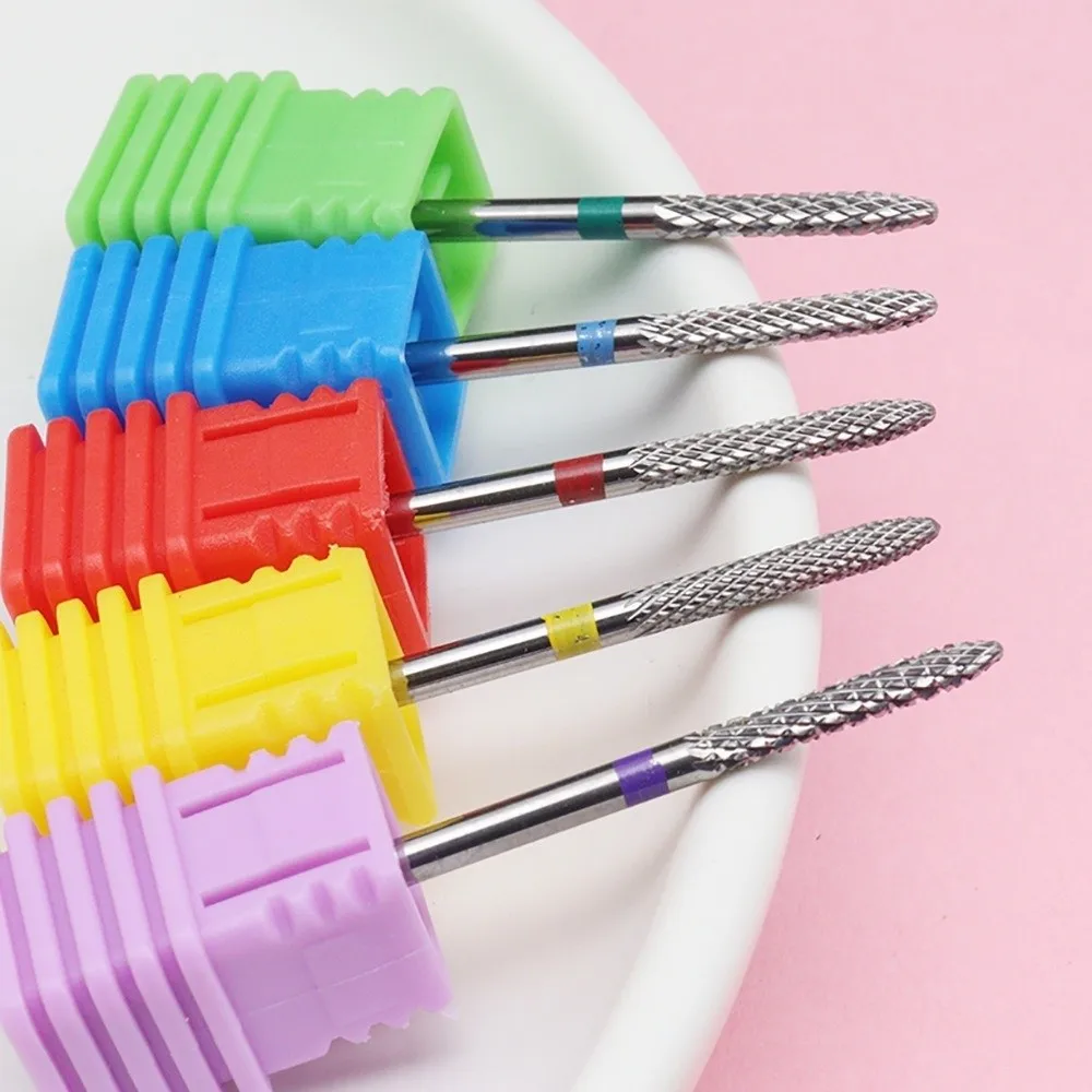 Durável fresa carboneto prego broca carboneto material corte gel unha polonês removedor equipamentos acessórios