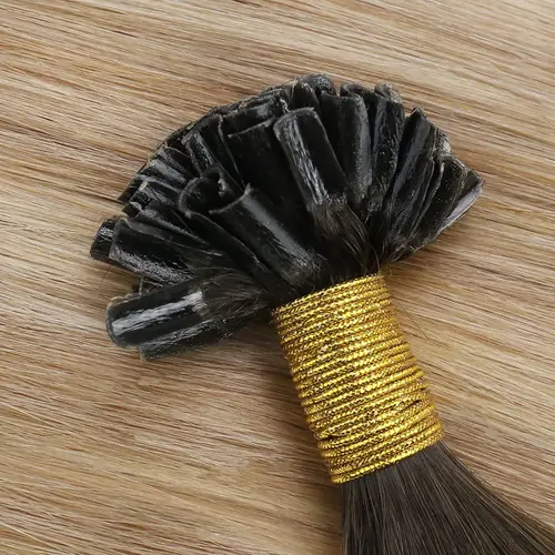 Imagen 2 del producto Moresoo-extensiones de cabello con punta en U para mujer, cabello Remy Real de 50G, puntas de uñas rubias, 100% cabello humano Real, extensiones de cabello brasileño de 50G