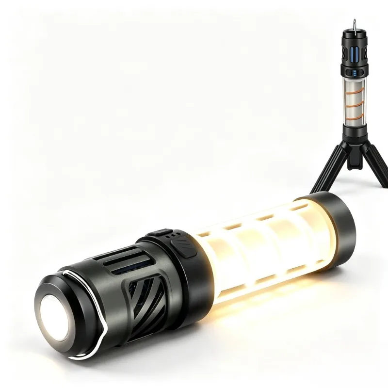 New Outdoor Camping Campsite Light Bright Mosquito Repeller Lamp Rechargeable IPX Waterproof Strong Magnetic Hook Green