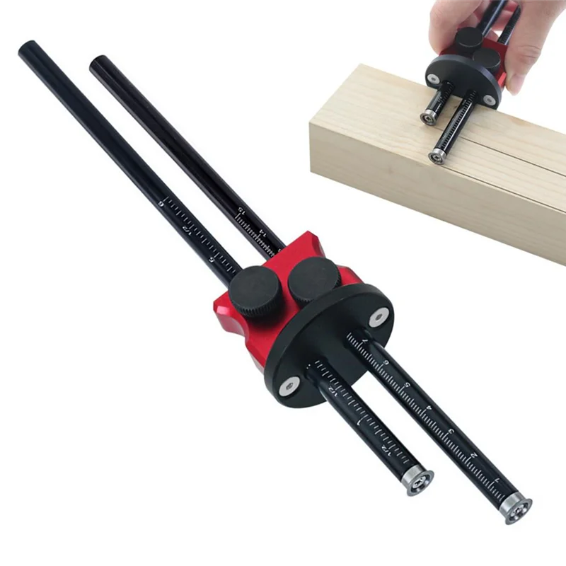 ABLL-Contour Gauge Tool Точный инструмент для разметки Инструмент для разметки с двойной шкалой Практичные плотничьи инструменты Инструмент для разметки из сплава