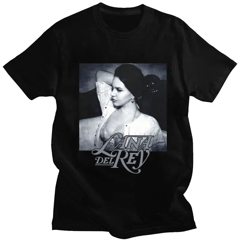 Singer Lana Del Rey 90s Retro Style T Shirt Men Women Fashion Hip Hop T-shirts Oversized Cotton Casual Popular Tshirt Streetwear