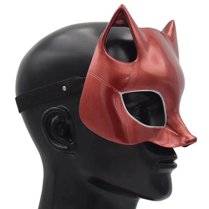 

2025 aaa Fox для взрослых, маска на половину лица, Хэллоуин, маскарад, карнавал, реквизит для вечеринки, материал смолы, аксессуары для косплея