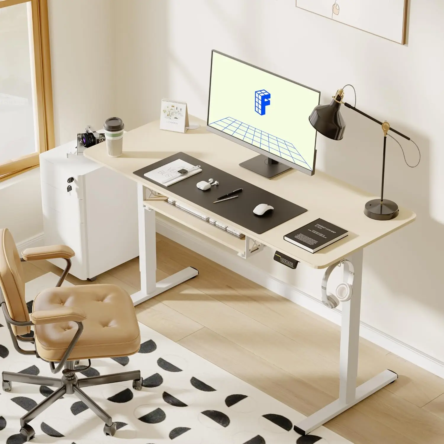 Standing Desk with Keyboard Tray 55