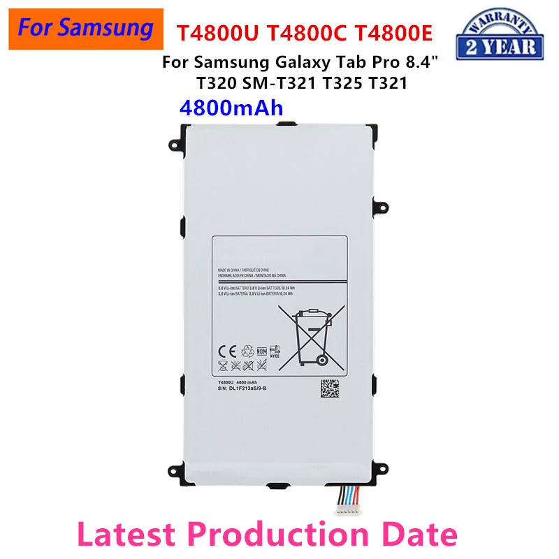 Brand New T4800U T4800C T4800E 4800mAh Replacement  Battery For Samsung Galaxy Tab Pro 8.4