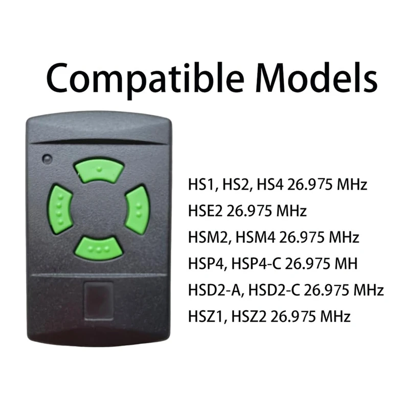 Garage Door Remote Control Fixed Code Copyable For Hormann 26.975 Mhz HSM4 HS4 HSE4