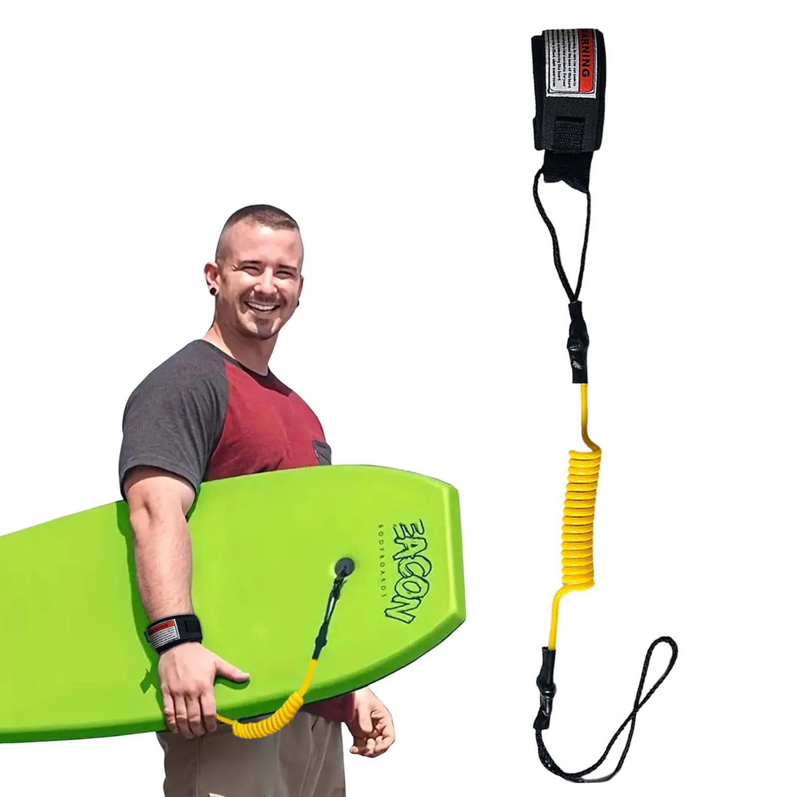 Coiled Bodyboard Hand Leash product image