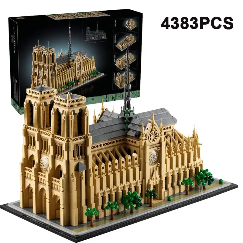 

4383PCS Creative Architecture Notre-Dame de Paris Building Blocks Assemble Bricks Collectible Toy Gift For Children Adult