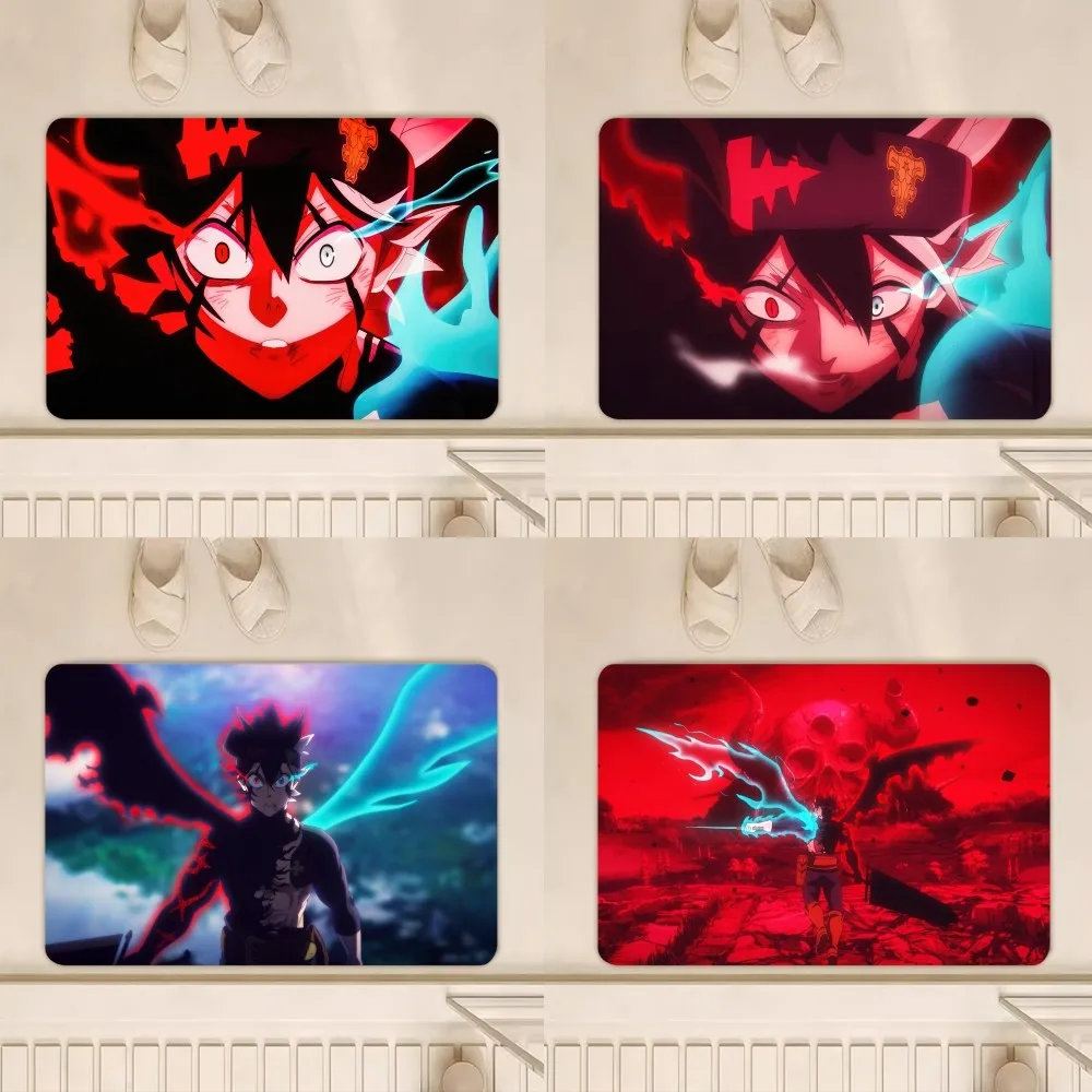 bilibili Anime Black Clover Sword of the Wizard King D Floor Mat Bedroom Kitchen Door Bath House Super Absorbent Foot Non-slip