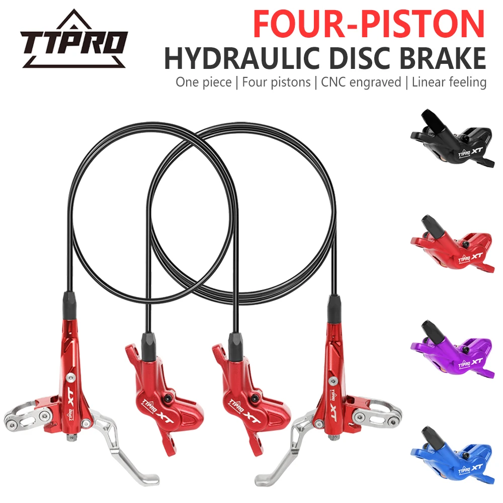 

TTPRO XT Four Piston Hydraulic Disc Brake Lightweight Aluminum Front 800mm Rear 1450mm Fuel Line